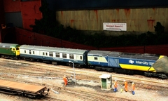 Damaged HST power car off to works for repair.